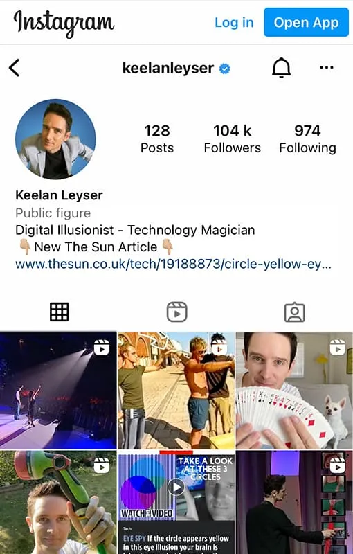 KEELAN LEYSER INSTAGRAM PAGE